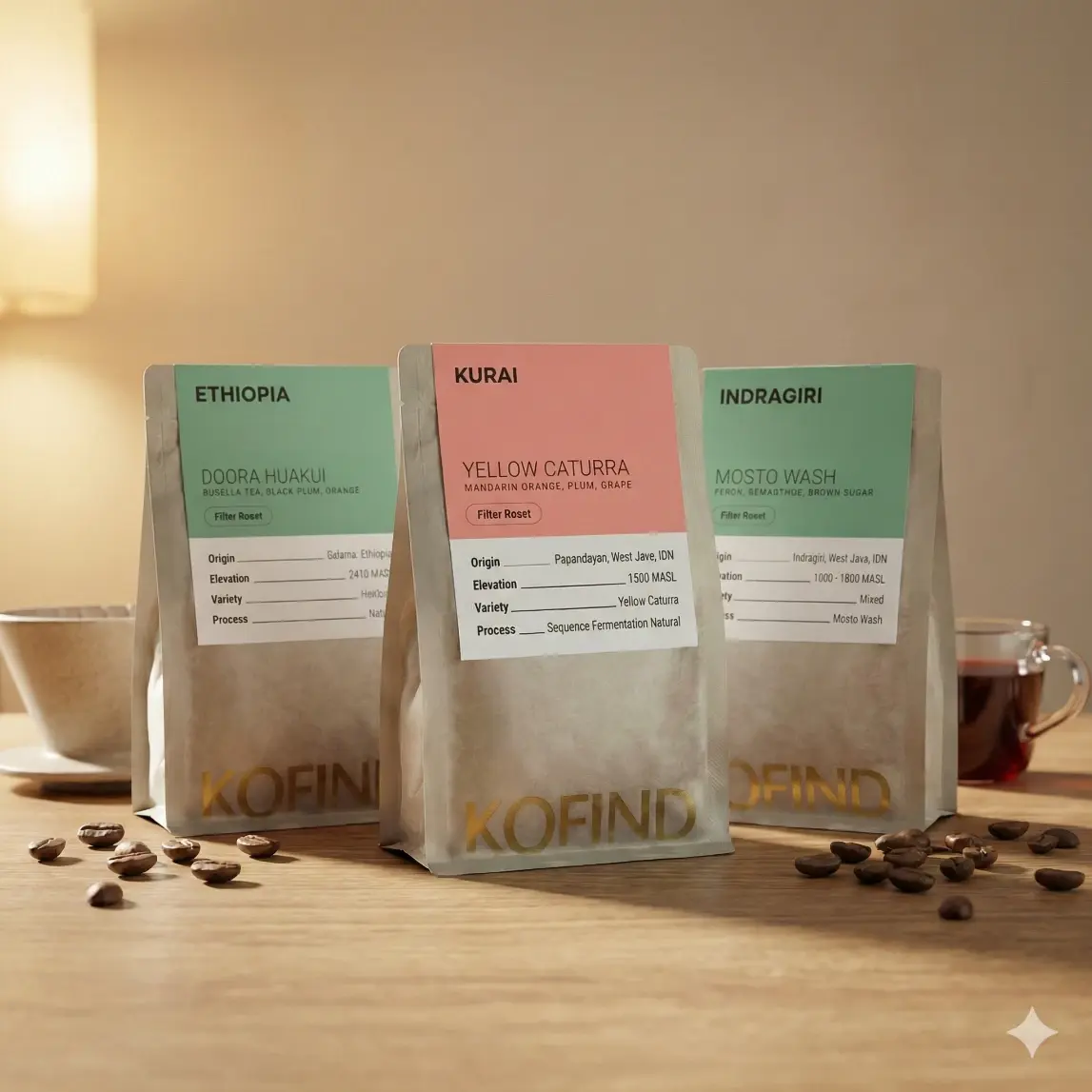 Suasana roastery Kofind Coffee Co.